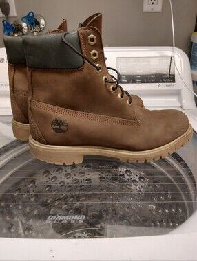 Timberland Brown Nubuck Lace-Up Work Boots